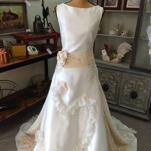 Vintage Bridal Gown Wedding Dress Handmade